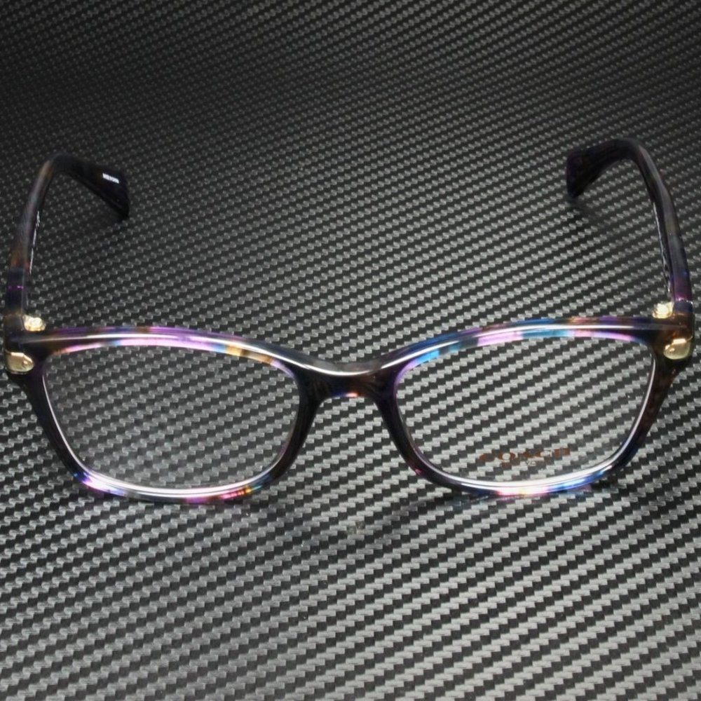 COACH Purple Confetti 51mm Eyeglasses - Picture 3 of 3